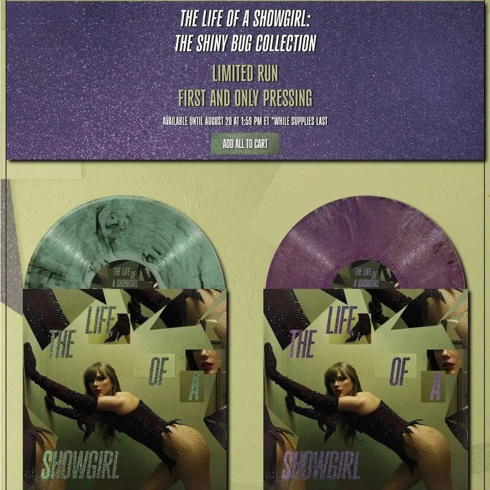 Taylor Swift - The Life of a Showgirl Shiny Bug Limited Pressing Set